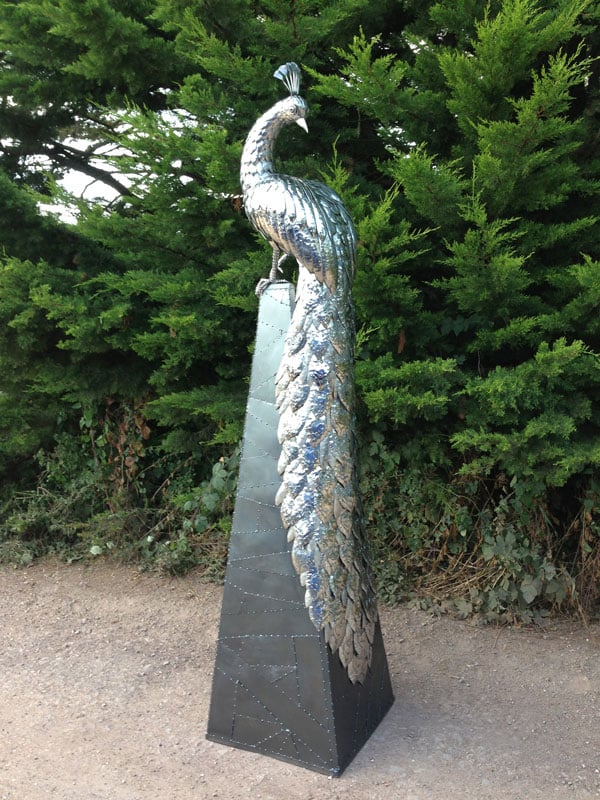 Peacock sculpture by Michael Turner