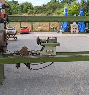 Bode welding lathe for dished ends or seams