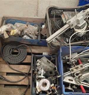Bugo and Gullco spares rack, torch holder motors, slides and more