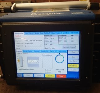 Swagelok M200 Orbital welder + Series 5 head + fixture block
