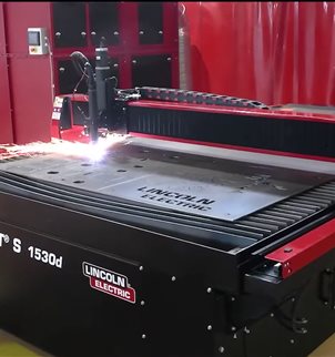 Lincoln Linc-Cut 1530D Plasma Cutting Machine with Downdraught Table