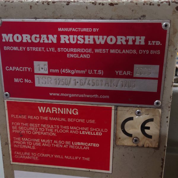 Morgan Rushworth manual bending rolls