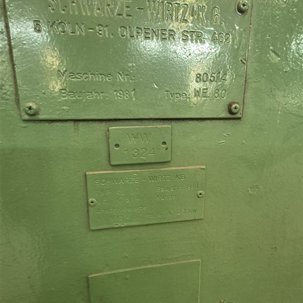 Schwarze Wirtz WE80 Tube Bending Machine
