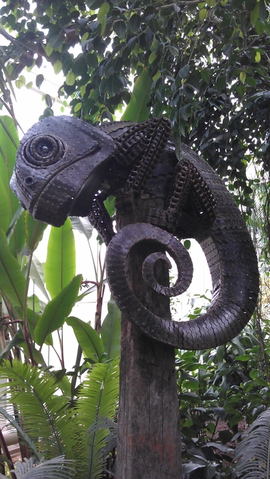 Chameleon sculpture