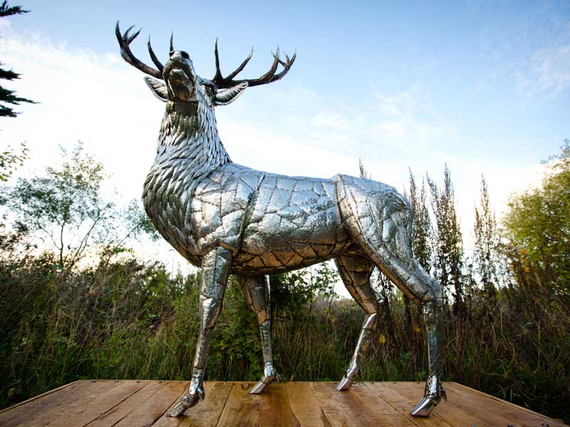 Stag sculpture by Michael Turner