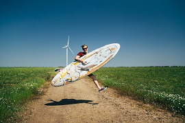 wind surfers wooden turbine blades