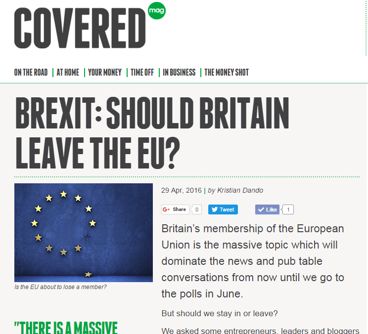 Go compare article Brexit