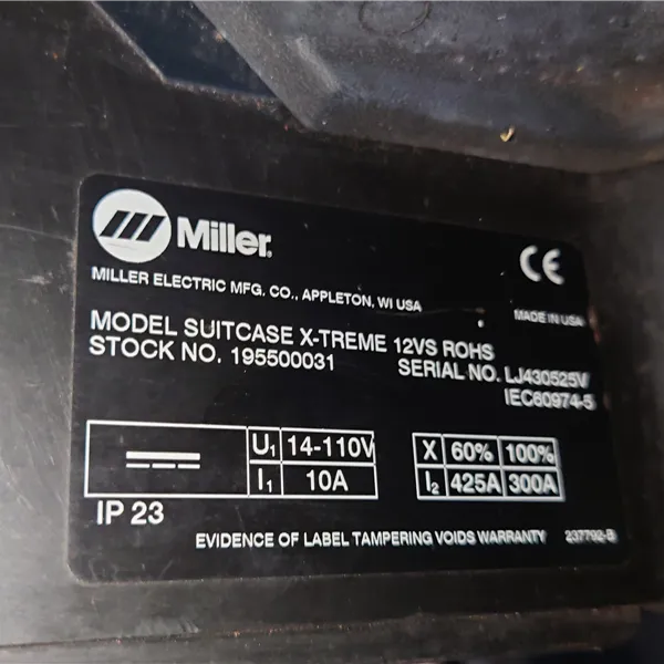 Miller 12RC and VS Wire Feeder to Suit Diesel Welder 
