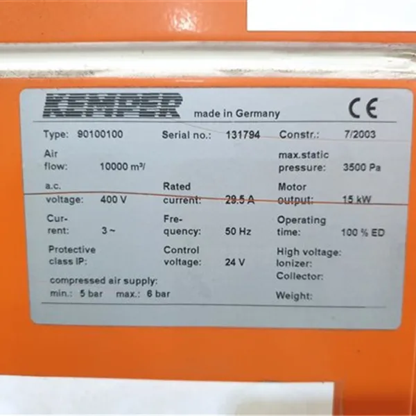 Kemper 9000 Fume Extraction System
