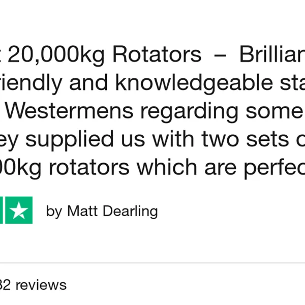 60,000kg Welding Rotators, Powered and Idler Unit New West