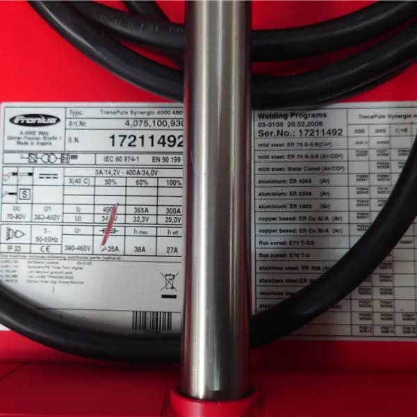 Fronius TPS P/S only. Fronius Remote RCU also Available 