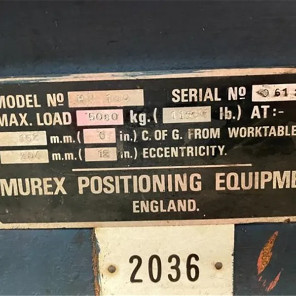 MPE/Murex 5 Ton Welding Positioner