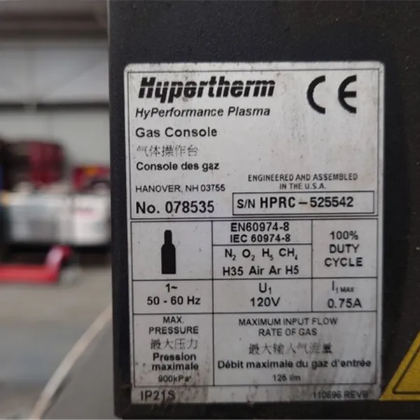 Hypertherm HPR 260 Plasma Cutting System