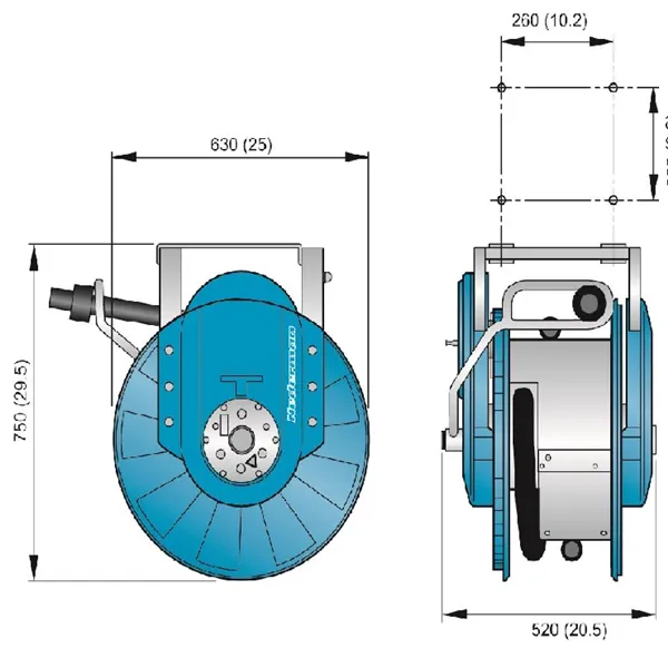 Nederman  Ser 881 Ex Hose Reel with 10m,38mm