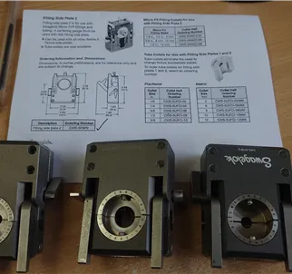Swagelok Orbital Side Fixture Plates - CWS-5FSP1 CWS-5FSP2