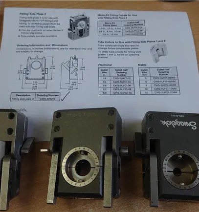 Swagelok Orbital Side Fixture Plates - CWS-5FSP1 CWS-5FSP2