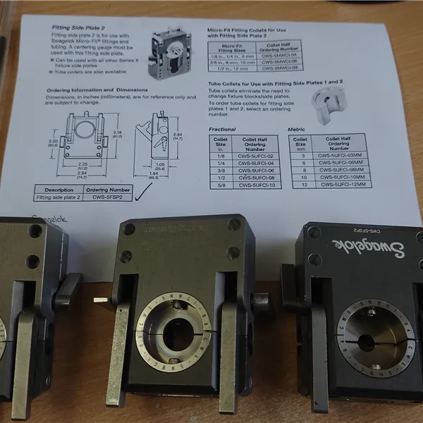 Swagelok Orbital Side Fixture Plates - CWS-5FSP1 CWS-5FSP2