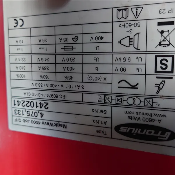 Fronius Magicwave 4000 ac/dc TIG with KD 7000D-11