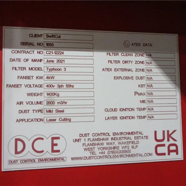 Swift-Cut PRO 3000 CNC Plasma cutter with Typhoon Extraction system 