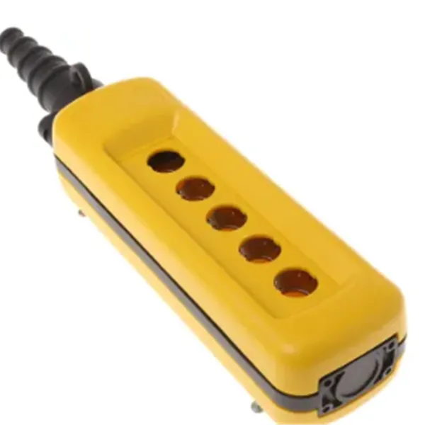 Telemecanique yellow pendant 6 way with optional variable speed pot