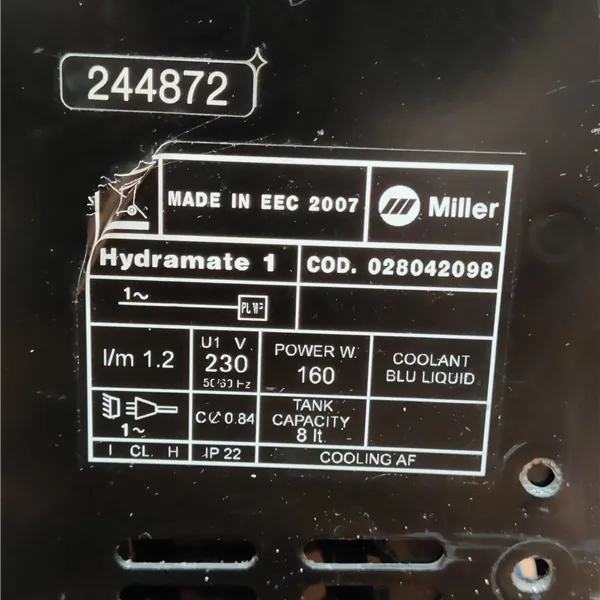 Miller Hydramate 1 Water Cooler