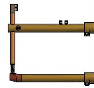 Pei CB-90 BSP Arms Pair Ø45x700 mm, e/Holder Ø20mm w/ Straight Head