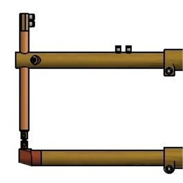 Pei CB-90 BSP Arms Pair Ø45x700 mm, e/Holder Ø20mm w/ Straight Head