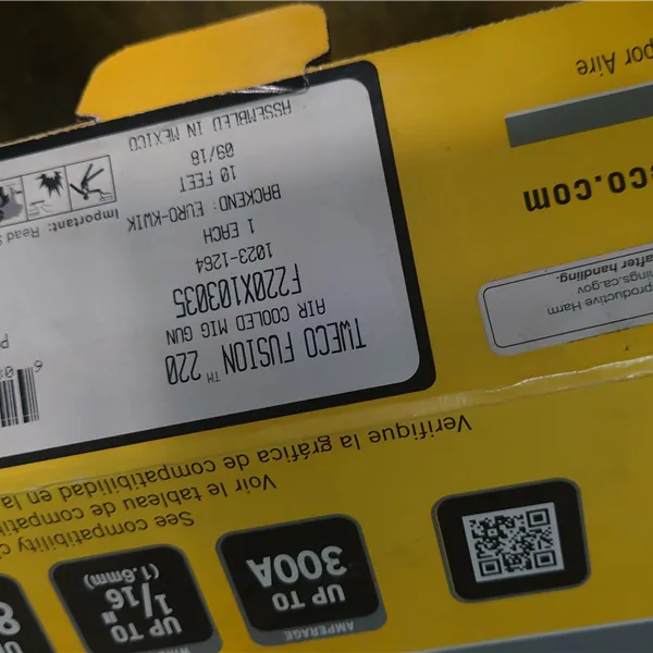 Tweco mig torches New smoke master, fusion and Tweco robotics