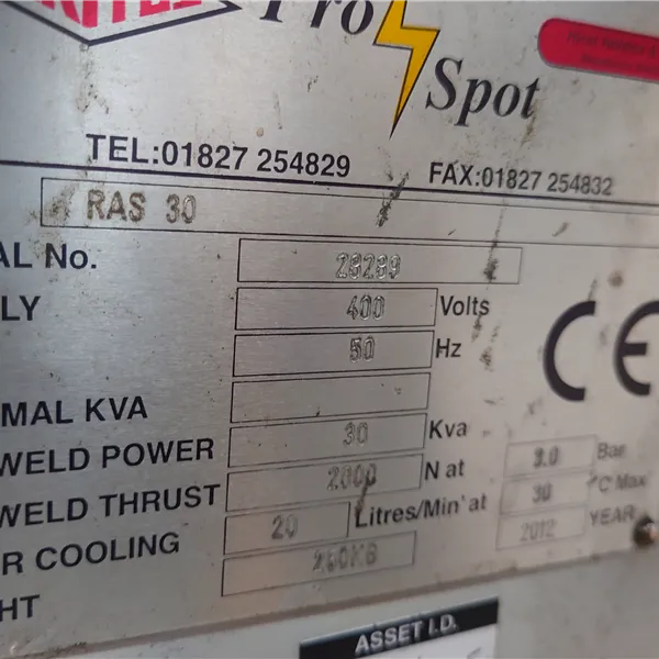 Meritus RAS 30kVA Spot Welding Machine, air operated