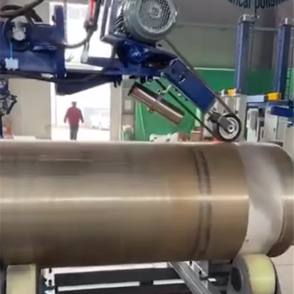 Polishing and Grinding for Horizontal Tanks with Buffing/Grinding Head