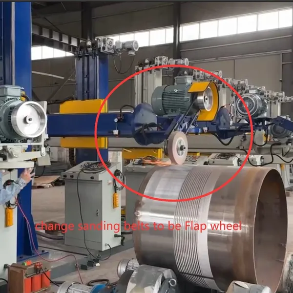 Polishing and Grinding for Horizontal Tanks with Buffing/Grinding Head