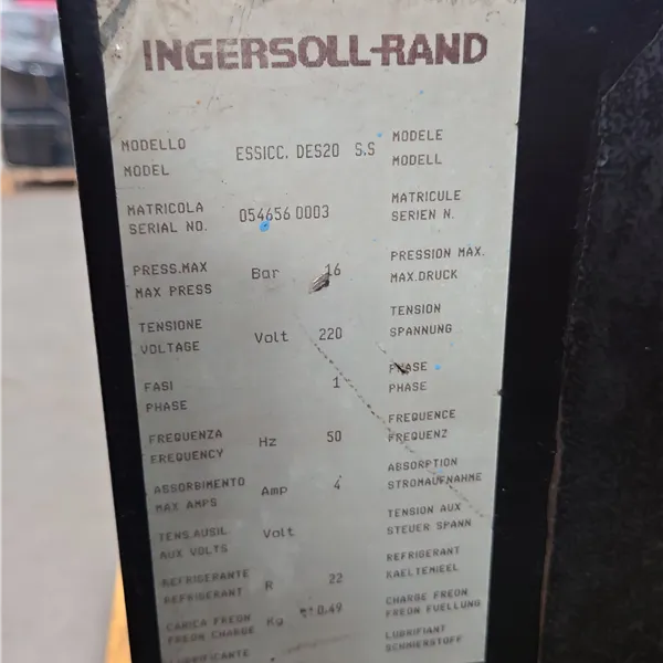 Ingersoll-rand DES-20 Air dryer