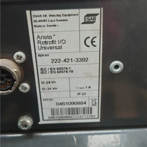 ESAB Aristo retrofit ESAB Robofeed Origo mig 4004i u8