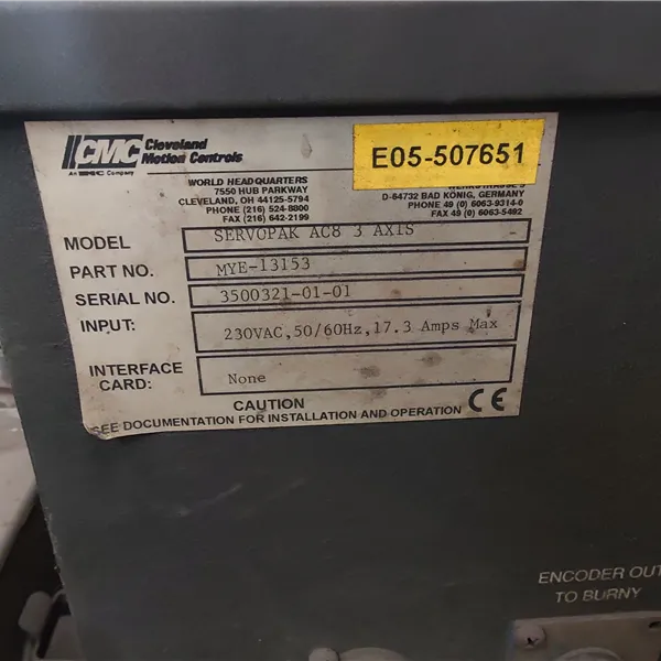 Burny CMC 005702 Motors R3034BCG00CSA309 SERVOPAK AC8