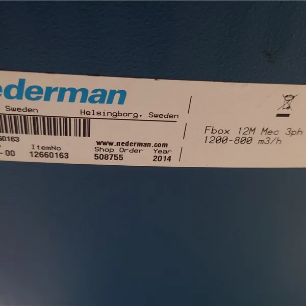 Nederman 12m Filterbox Fume Extractor Used but AS NEW