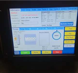 Swagelok M200 Orbital welder with Series 4 SWS-4MFH-B