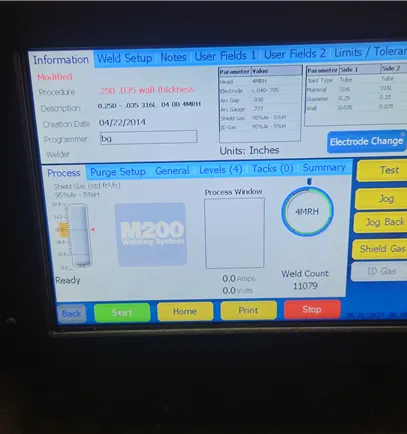 Swagelok M200 Orbital welder with Series 4 SWS-4MFH-B