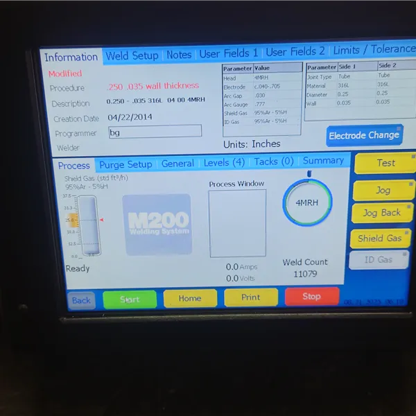 Swagelok M200 Orbital welder with Series 4 SWS-4MFH-B