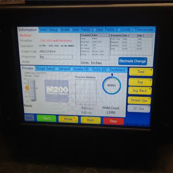 Swagelok M200 Orbital welder with Series 4 SWS-4MFH-B
