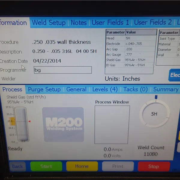 Swagelok M200 Orbital welder with Series 4 SWS-4MFH-B