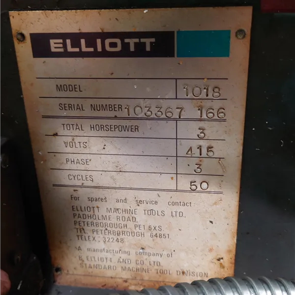 Elliott Precision Tool Room Grinder