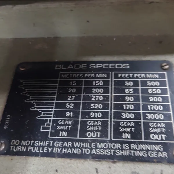 Startrite Ideal Band saw 30 RWS Blade welder