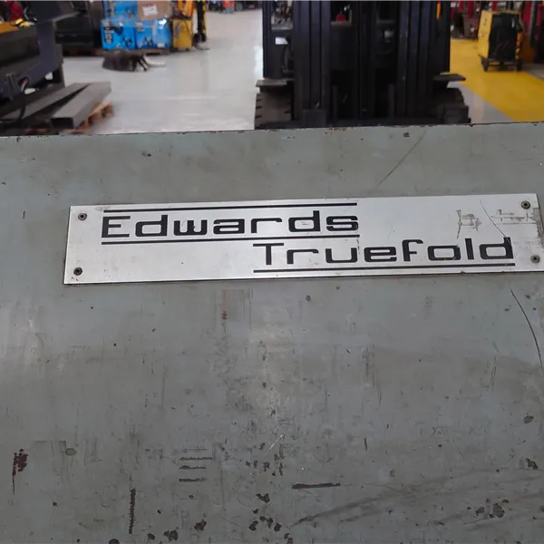 Edwards Truefold Sheetmetal Folding Machine - manual
