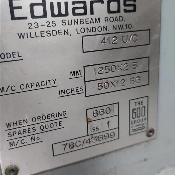 Edwards Truefold Sheetmetal Folding Machine - manual