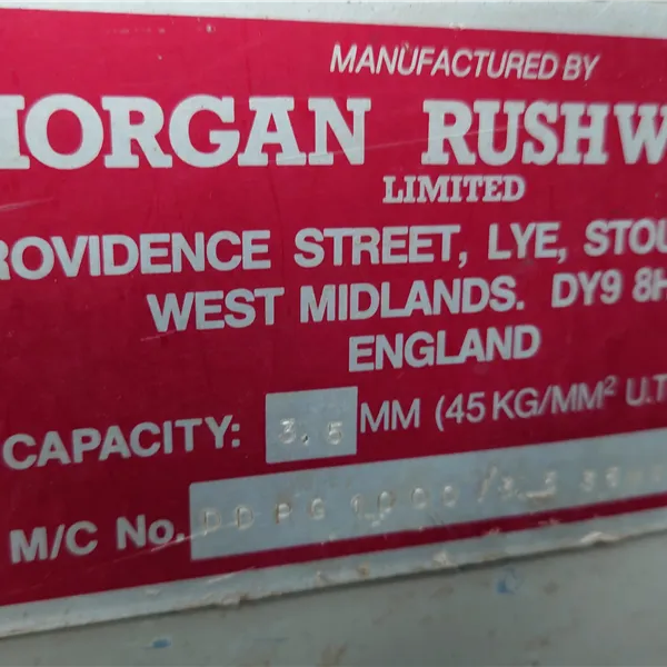 Morgan Rushworth Power Guillotine 3.5mm x 1000mm