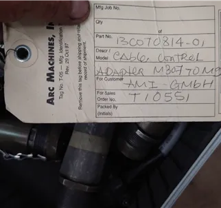 AMI 307 Control Cheater Cable to 9 series weld head