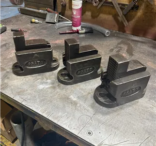 Pratt Box Jaws for face plate fixing and holding - 3 and 4 tonne