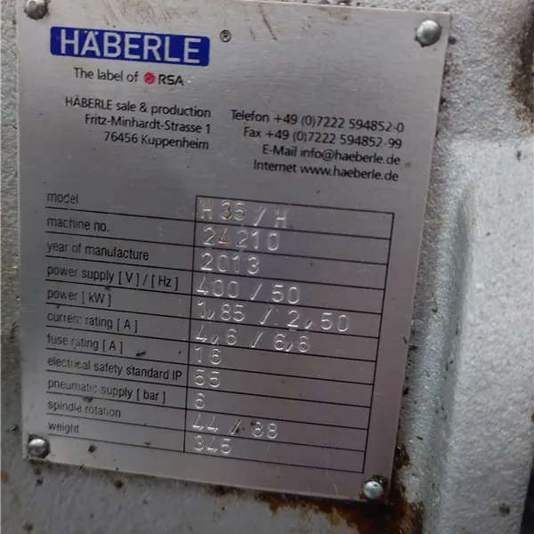 Macc and  Haberle H35/H and NTS 315 Vertical cutting machines 