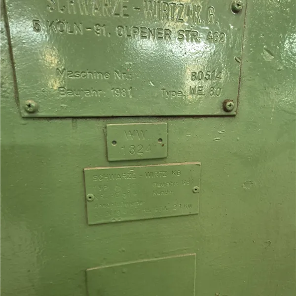 Schwarze Wirtz WE80 Tube Bending Machine
