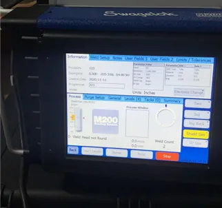 Swagelok M200 with 5 ser head and fixture hire only 